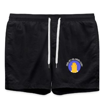 Cercle des mains de prière – Pouvoir spirituel - Short de bain - noir - Devant - AI Model Male 185 light (185cm)