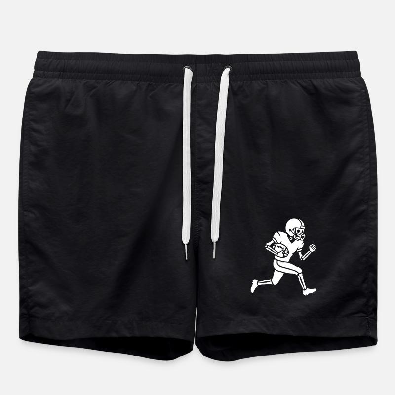 Skeleton Gridiron Runner - Swim Trunks - black