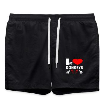 âne - Short de bain - noir - Devant - AI Model Male 185 light (185cm)