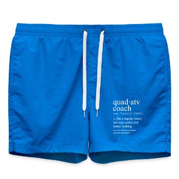 Quad ATV Coach Definition Funny Slogan Design - Swim Trunks - cobalt blue - Front