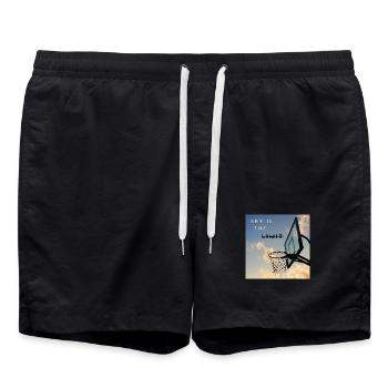 Le ciel, c’est la limite des cerceaux - Short de bain - noir - Devant - AI Model Male 185 light (185cm)