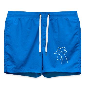 Huhn Henne Zeichnung Skizze Tier Kleintier - Badeshorts - Cobalt blue - Vorne