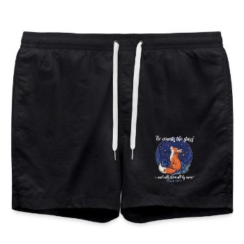 Fox Christian - Swim Trunks - black - Front - AI Model Male 185 light (185cm)