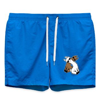 Deux lamas paire 2 amis Équipe de lunettes de soleil cool - Short de bain - cobalt blue - Devant