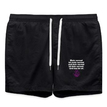 MON NORMAL EST MON NORMAL, LE TIEN VA BIEN ✌️ - Short de bain - noir - Devant - AI Model Male 185 light (185cm)