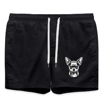 Chihuahua Maîtresse de Chien J’adore les Chihuahuas mignons - Short de bain - noir - Devant - AI Model Male 185 light (185cm)