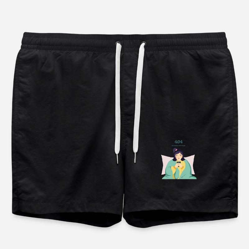 404 Motivation Missing - Swim Trunks - black