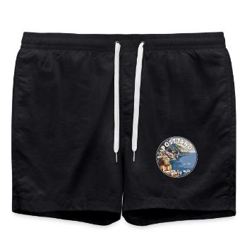 Explorez Positano en Italie Paradis méditerranéen - Short de bain - noir - Devant - AI Model Male 185 light (185cm)