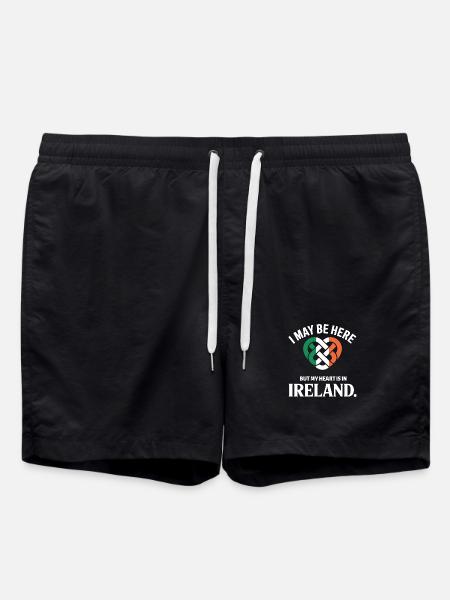 Irish Heart Celtic Knot Pride - Swim Trunks - black