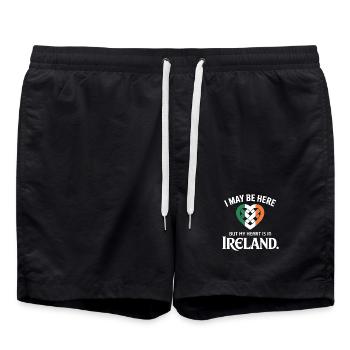 T-shirt Heart in Ireland Pride - Short de bain - noir - Devant - AI Model Male 185 light (185cm)
