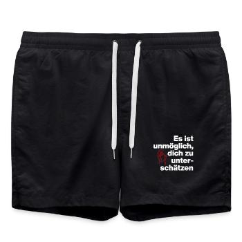 IL EST IMPOSSIBLE DE SE SOUS-ESTIMER. SARCASME - Short de bain - noir - Devant - AI Model Male 185 light (185cm)