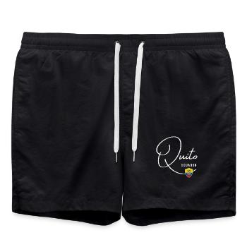 Quito Équateur, design élégant Quito - Short de bain - noir - Devant - AI Model Male 185 light (185cm)