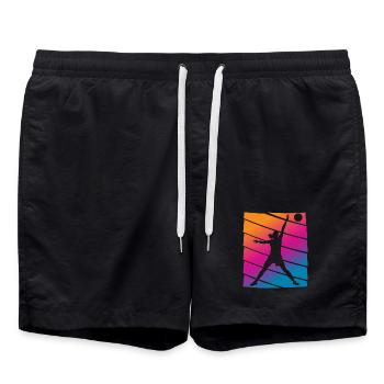 Basketball player - Swim Trunks - black - Front - AI Model Male 185 light (185cm)