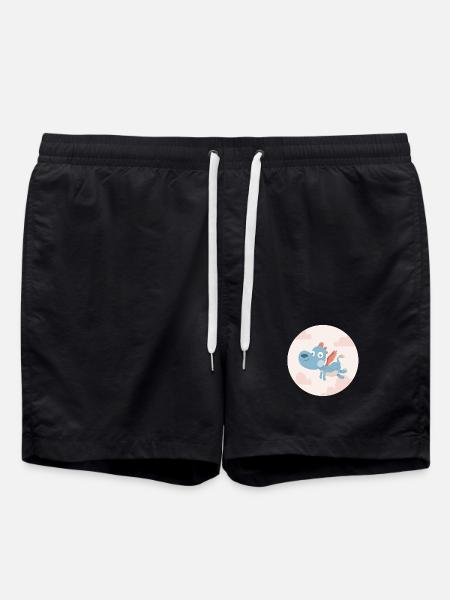 blue dragon - Swim Trunks - black