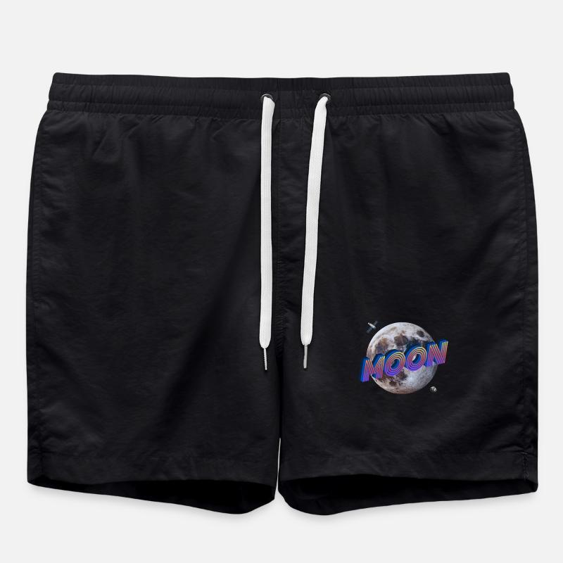Moon - Outer Space Series - Swim Trunks - black