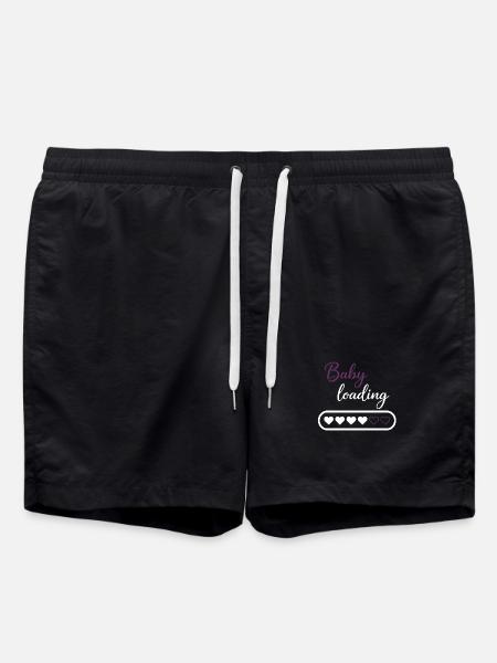 Baby Loading Heart Progress - Swim Trunks - black