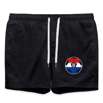 Football - Équipe Croatie - Short de bain - noir - Devant - AI Model Male 185 light (185cm)