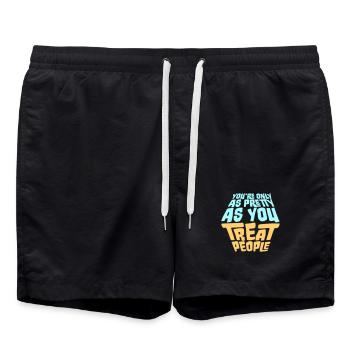 Tu n’es jolie que dans la mesure où tu traites les gens, Ehrlich - Short de bain - noir - Devant - AI Model Male 185 light (185cm)