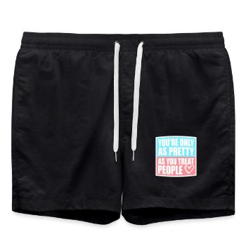 Tu n’es jolie que dans la mesure où tu traites les gens, Ehrlich - Short de bain - noir - Devant - AI Model Male 185 light (185cm)