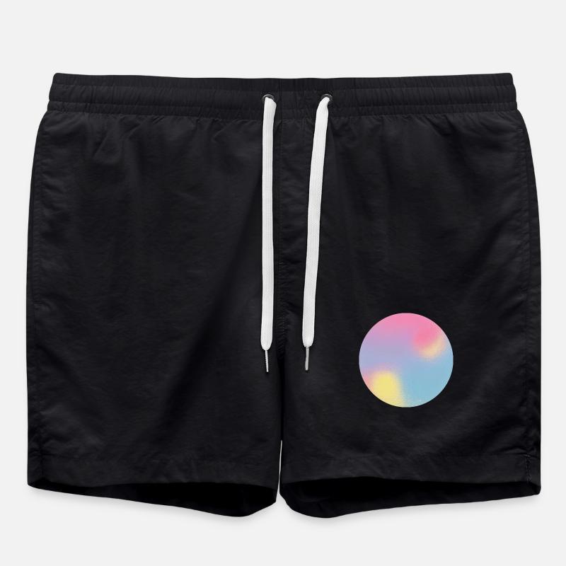 Aura Check Pastel Gradient Sphere - Swim Trunks - black