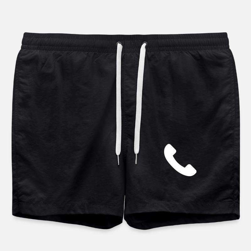 téléphone - Short de bain - noir
