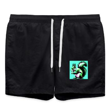 écureuil - Short de bain - noir - Devant - AI Model Male 185 light (185cm)
