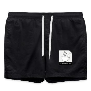 Kaffeepause.exe - IT Programmieren Informatik Code - Badeshorts - Schwarz - Vorne - AI Model Male 185 light (185cm)