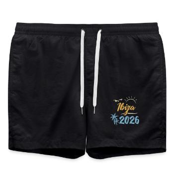 Ibiza 2026 - Badeshorts - Schwarz - Vorne - AI Model Male 185 light (185cm)