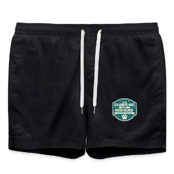 Du travail acharné pour mon chien - Short de bain - noir - Devant - AI Model Male 185 light (185cm)