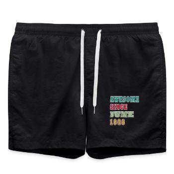 Génial depuis juin 1986 - Short de bain - noir - Devant - AI Model Male 185 light (185cm)