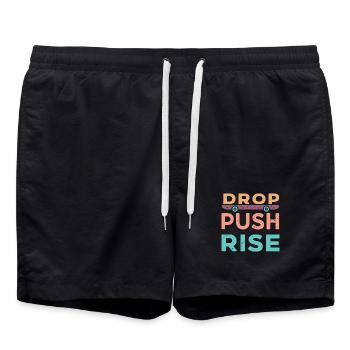 Drop Push Rise Skateboard - Badeshorts - Schwarz - Vorne - AI Model Male 185 light (185cm)