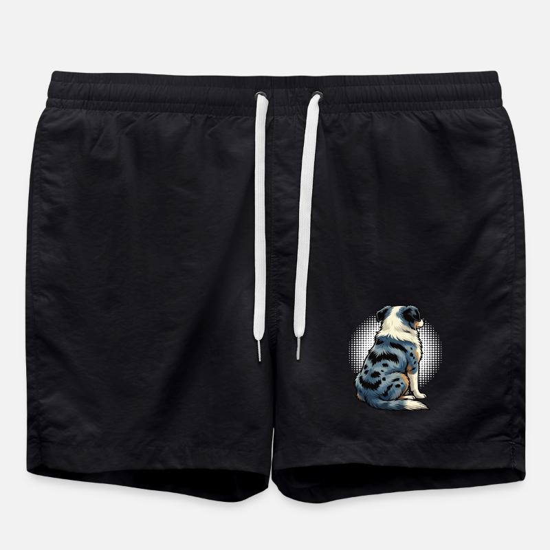Australian Shepherd Aussie Aussie Owners Aussies - Swim Trunks - black