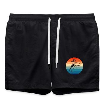 Pickleballspiel Design für Pickleball Trainer Fans - Badeshorts - Schwarz - Vorne - AI Model Male 185 light (185cm)