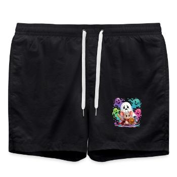 Aventure Fantôme Chevalier Souris - Short de bain - noir - Devant - AI Model Male 185 light (185cm)
