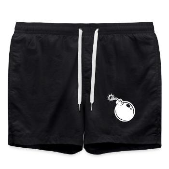 Icône de la bombe - Short de bain - noir - Devant - AI Model Male 185 light (185cm)