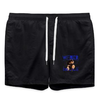 Wiener Chill Club Dackel T-Shirt - Badeshorts - Schwarz - Vorne - AI Model Male 185 light (185cm)
