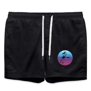 Pickleball players Geschenkidee für den Geburtstag - Badeshorts - Schwarz - Vorne - AI Model Male 185 light (185cm)