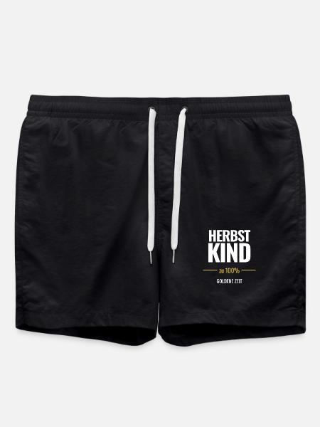 Herbstkind zu 100% Goldene Zeit - Badeshorts - Schwarz