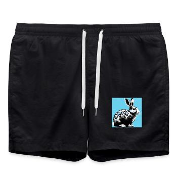 rabbit - Swim Trunks - black - Front - AI Model Male 185 light (185cm)