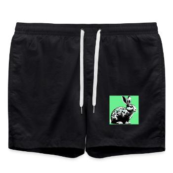 rabbit - Swim Trunks - black - Front - AI Model Male 185 light (185cm)