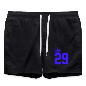 29_krone - Badeshorts - Schwarz - Vorne - AI Model Male 185 light (185cm)