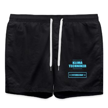 Klimawandel Klimatechniker - Badeshorts - Schwarz - Vorne - AI Model Male 185 light (185cm)