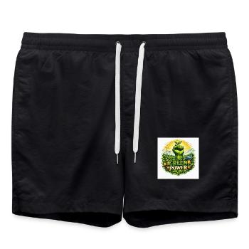 green power - Swim Trunks - black - Front - AI Model Male 185 light (185cm)