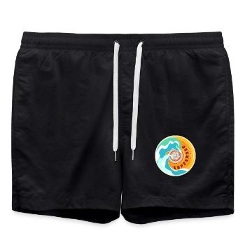 Surfskate Lover - Badeshorts - Schwarz - Vorne - AI Model Male 185 light (185cm)