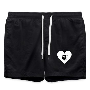 Corsica love - Swim Trunks - black - Front - AI Model Male 185 light (185cm)