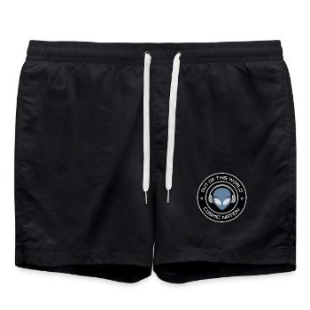 Außerirdischer UFO-DJ Alien - Badeshorts - Schwarz - Vorne - AI Model Male 185 light (185cm)