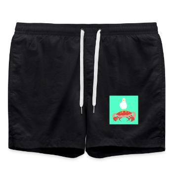 Menthe Crabb-n-Gull - Short de bain - noir - Devant - AI Model Male 185 light (185cm)