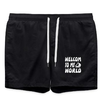 Segeln - Badeshorts - Schwarz - Vorne - AI Model Male 185 light (185cm)