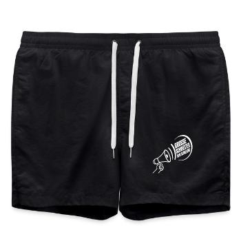 Grosse Schwester Vom Schulkind – Schulanfang - Badeshorts - Schwarz - Vorne - AI Model Male 185 light (185cm)