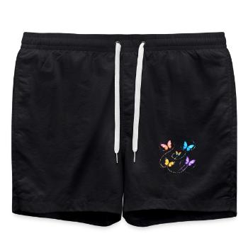 Papillons - Short de bain - noir - Devant - AI Model Male 185 light (185cm)